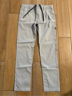 686 Men’s Everywhere Pants - Slim 32x32 Light Blue Drawstring Chinos
